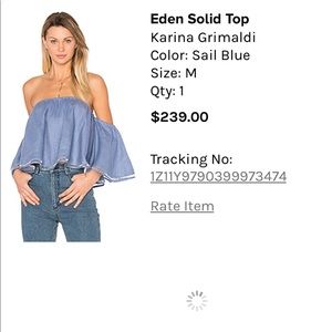 Karina Grimaldi off the shoulder top, NWOT